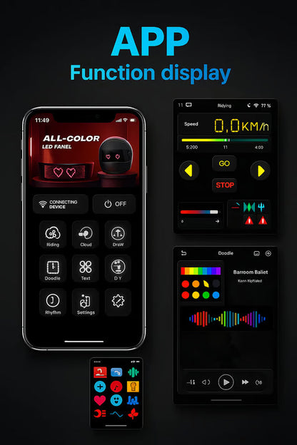APP Display Helmet🏍️🆒