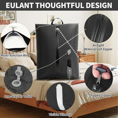 🌱 Reusable Vacuum Compression Bags: Cube Design + Privacy Protection, Outdoor Travel Packing Must-Have✈️